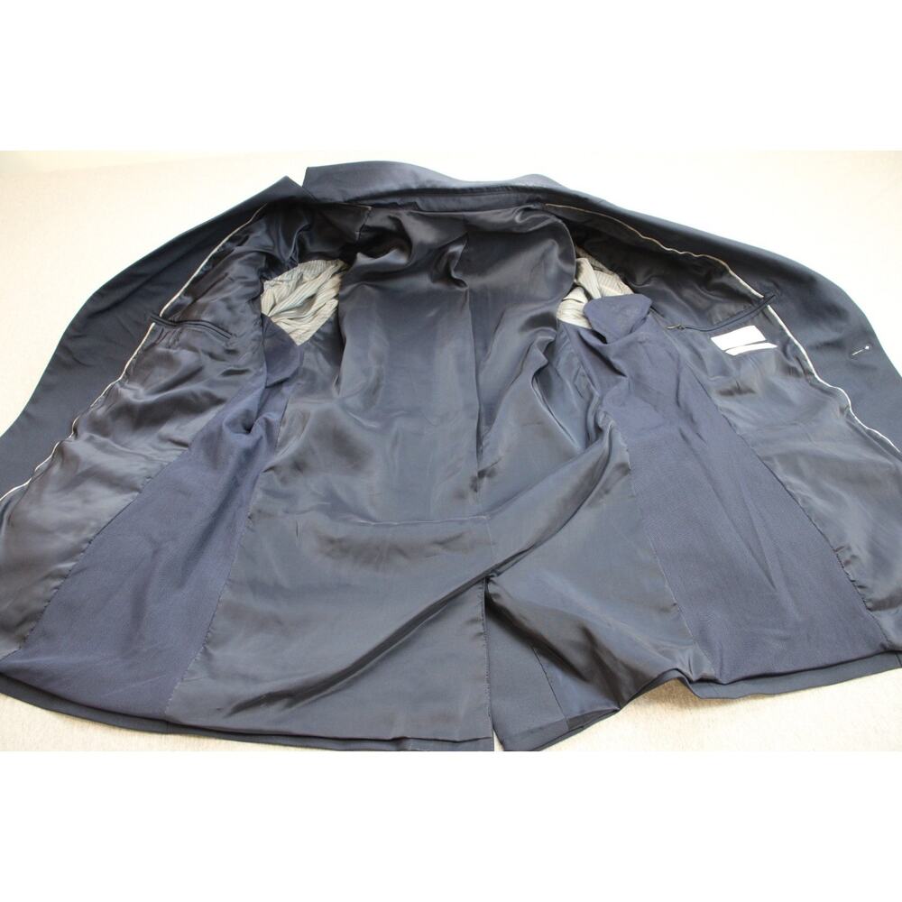 Calvin Klein Blazer Mens Size XL Navy Blue Stretch Slim Fit 2 Button Lined - Picture 4 of 11